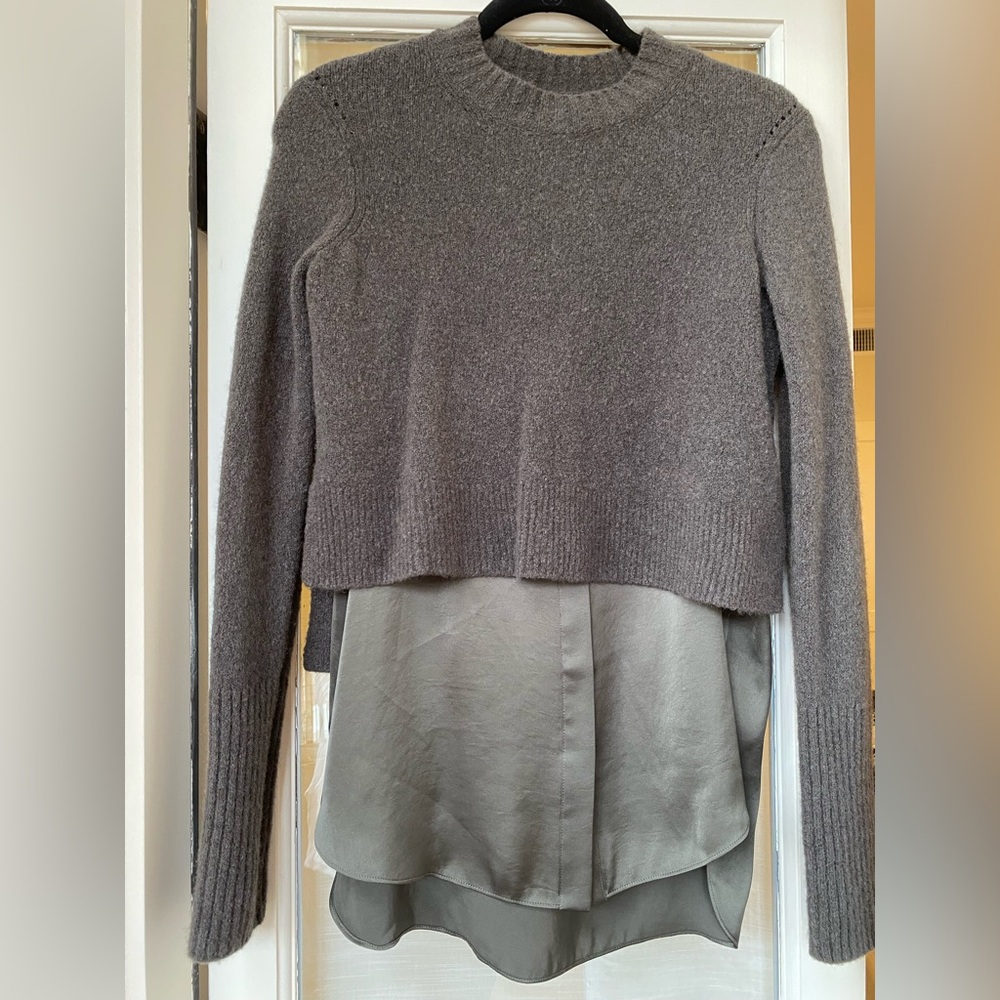 NWT All Saints Dark Green Tierny Shirt Jumper - Picture 7 of 13